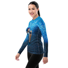 Stylish Protection Artistic Abstract Rash Guard for Women.