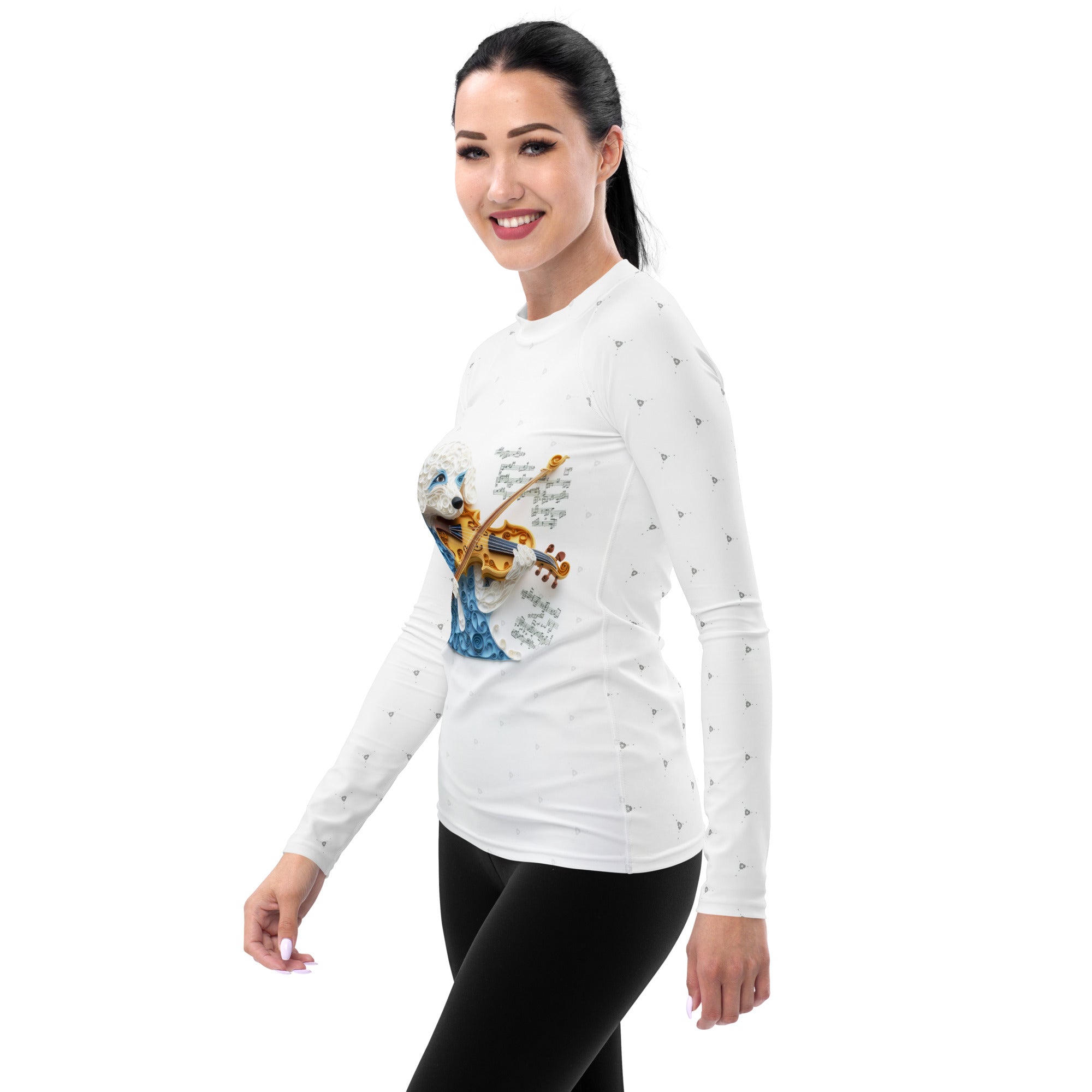 Protective UV rash guard with star designs.