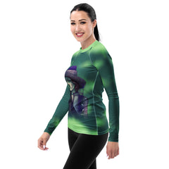 Colorful Artistic Fusion women's swim rash guard