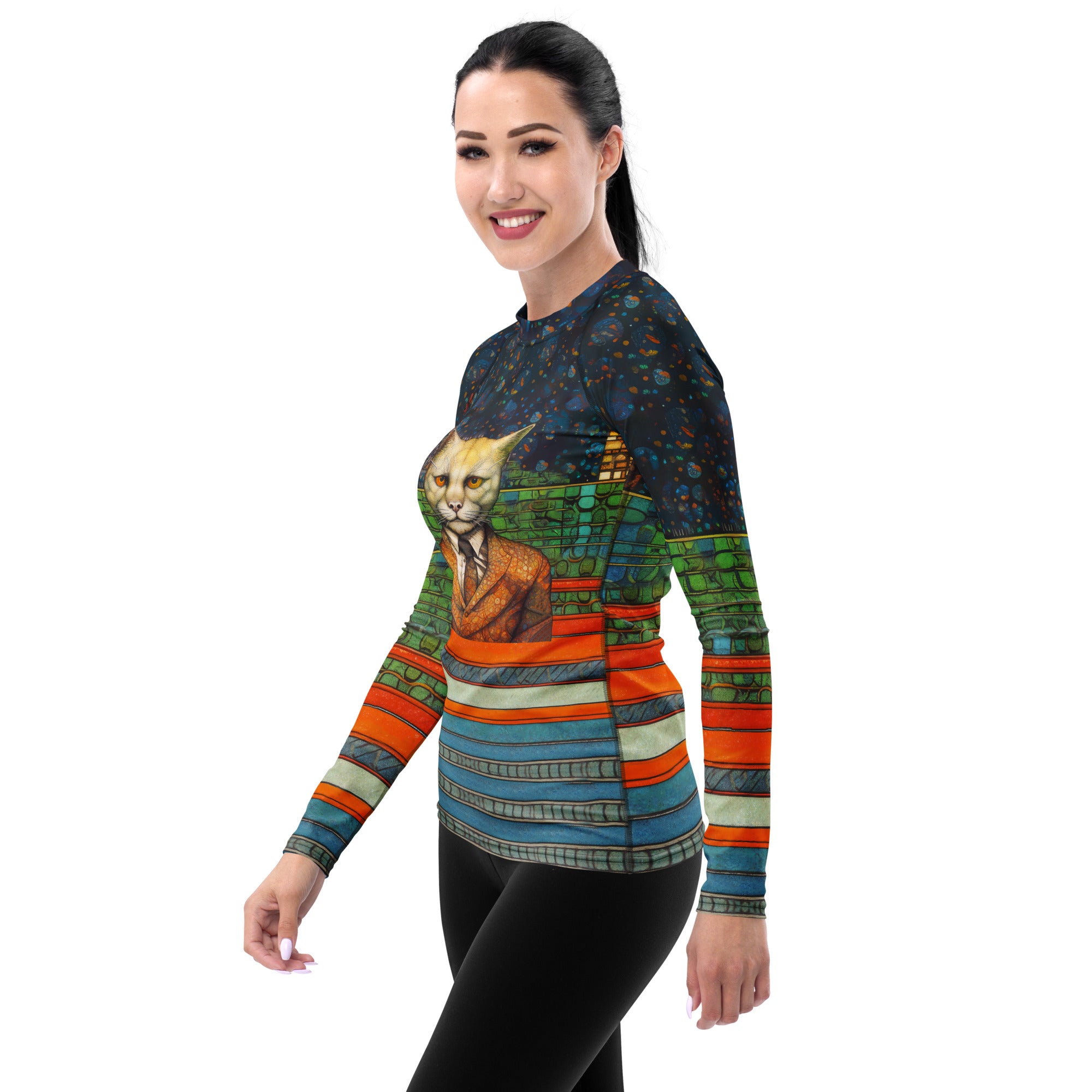 Protective Cat Design Women's Rash Guard