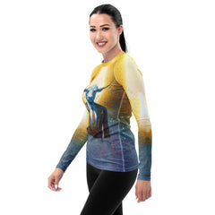 Stylish wilderness rash guard for women