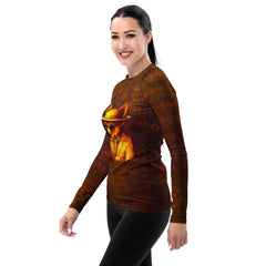 Full view of Puppy Playtime Dog Women's Rash Guard