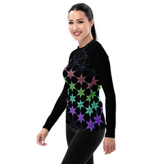 Geometric Bliss Women's Rash Guard side view