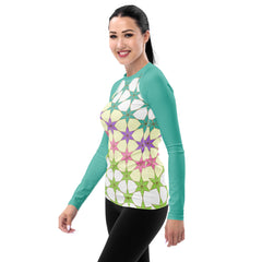 Stylish Mandala Magic Rash Guard for Women - Back View