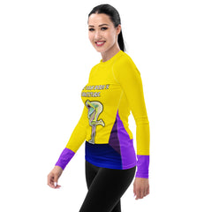 Quiet Quartz Women's Rash Guard in outdoor setting.