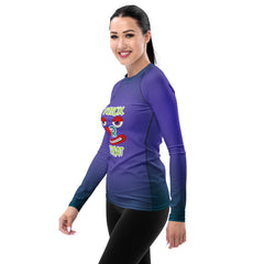 Close-up of Haunted Mansion Women's Rash Guard design
