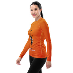 Halloween-themed Women's Rash Guard with eerie eyes
