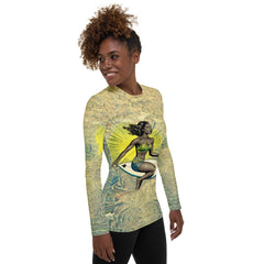 Surfing 1 16 Women's Rash Guard: Stay shielded and look stunning with advanced fabric technology.