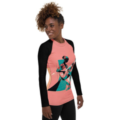 Piano Keys All-Over Print Women's Rash Guard - Beyond T-shirts