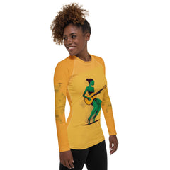 Funky Beats All-Over Print Women's Rash Guard - Beyond T-shirts