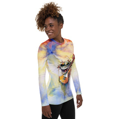 Cello's Captivating Caricatures  Women's Rash Guard