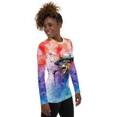 Ukulele's Uplifting Undertones Women's Rash Guard