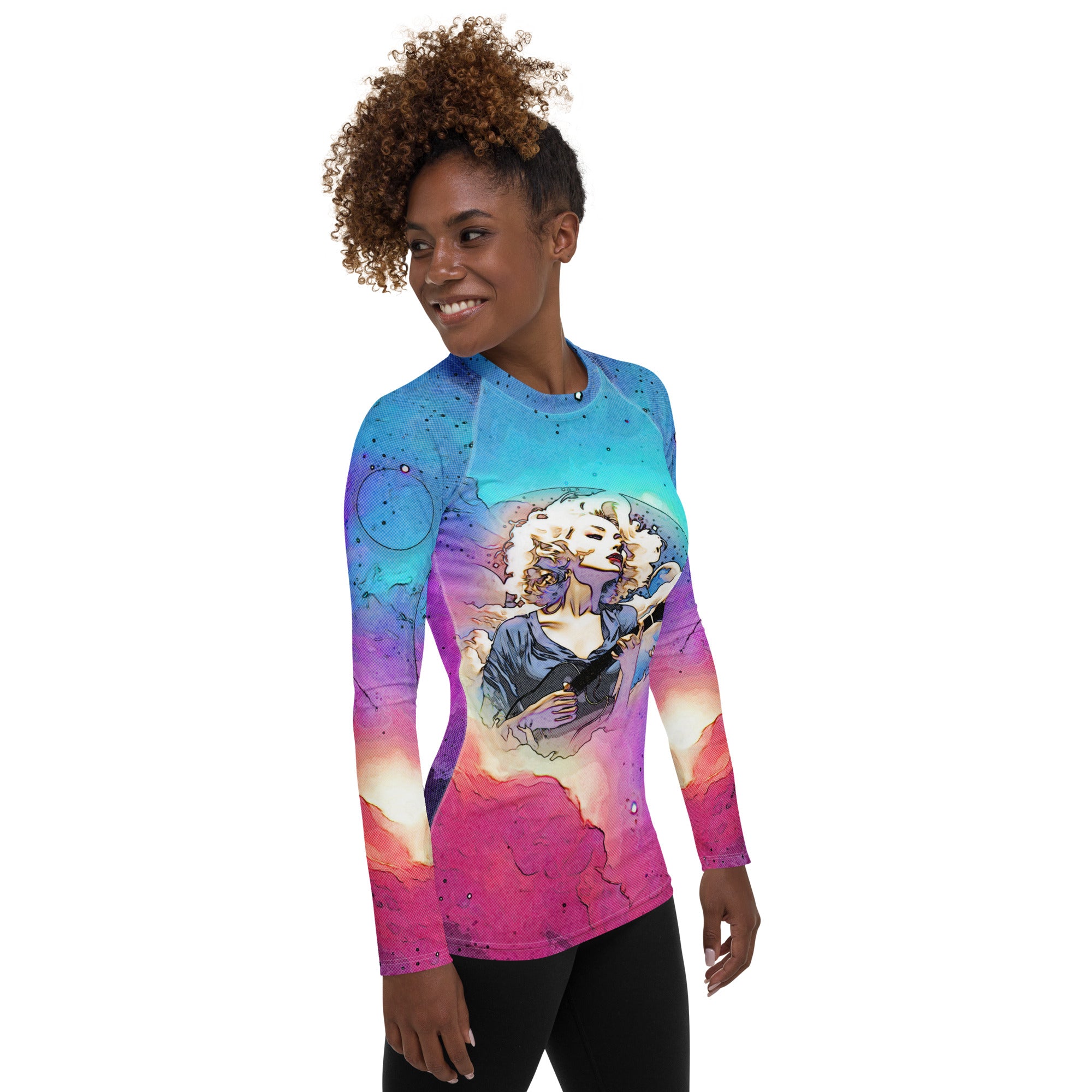 Embark With The Rhythmic Ocean Explorer Women's Rash Guard