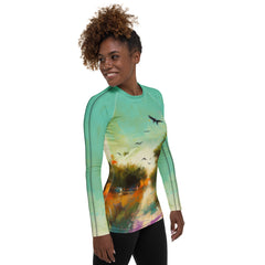 Enchanted Forest Landscape Women's Rash Guard