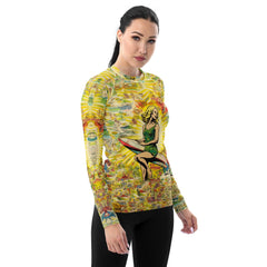 Chic Surfing 1 25 Women's Rash Guard, designed for the fashion-forward female surfer.