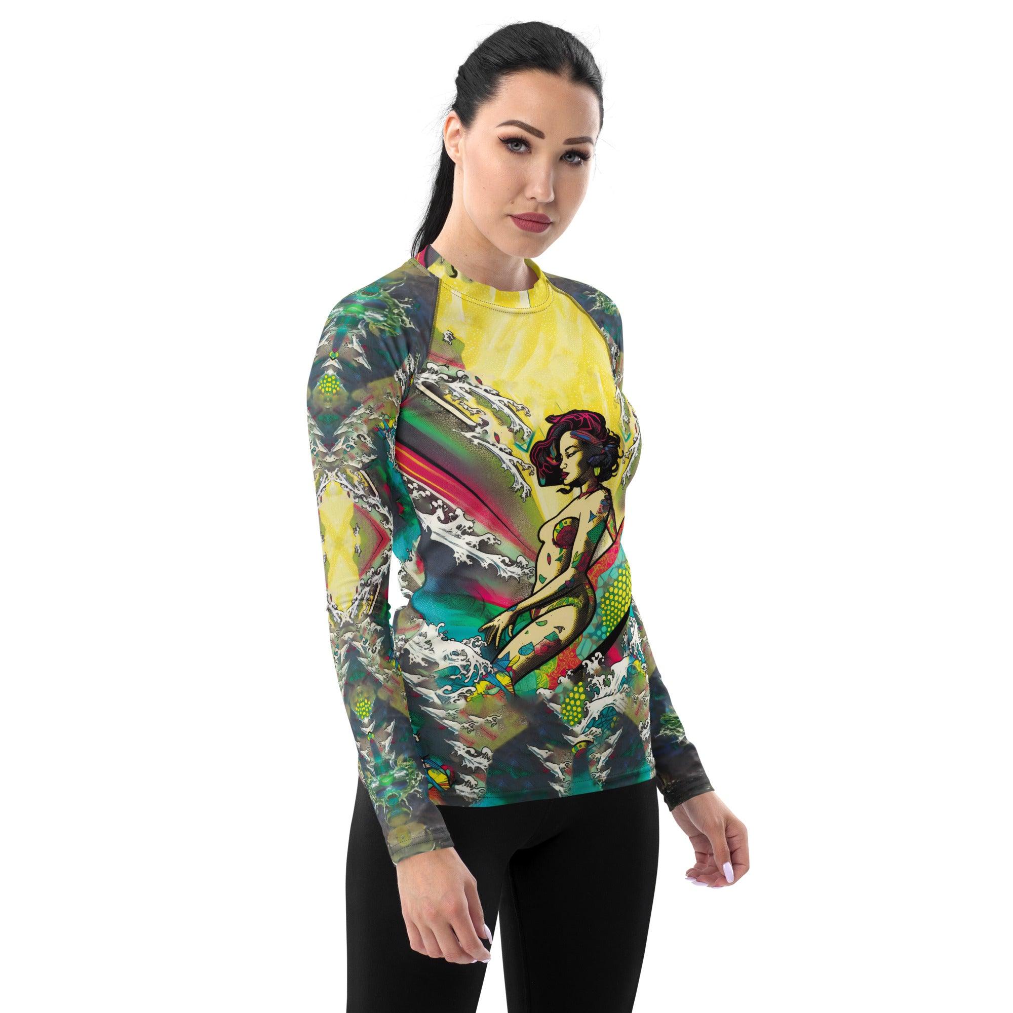 Fashionable Surfing 1 50 Rash Guard for Women, offering durability and style for every ocean adventure.