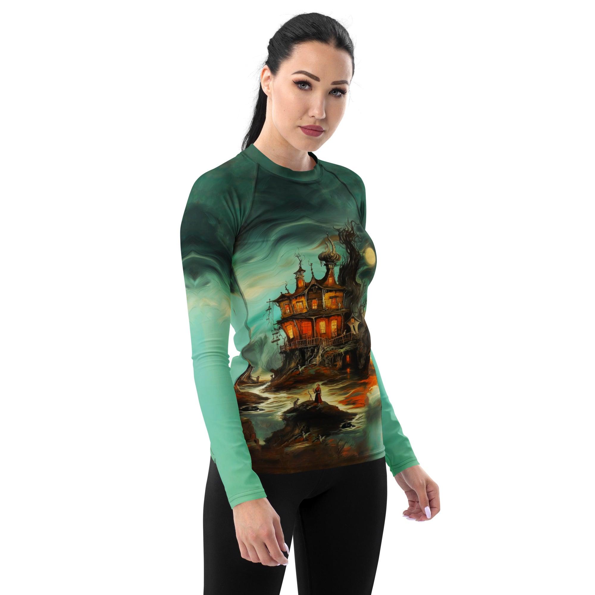 Halloween Horizons All-Over Print Women's Rash Guard - Embrace The Spirit Of The Season - Beyond T-shirts