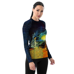 Wicked Waves All-Over Print Women's Rash Guard Ride The Magic Of Halloween - Beyond T-shirts