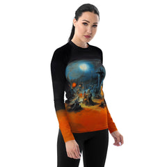 Enchanted Surfing All Over Print Women's Rash Guard Embrace Halloween Magic - Beyond T-shirts