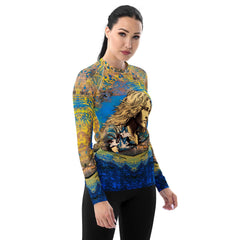 Surfing Serenity Women's Rash Guard - Beyond T-shirts