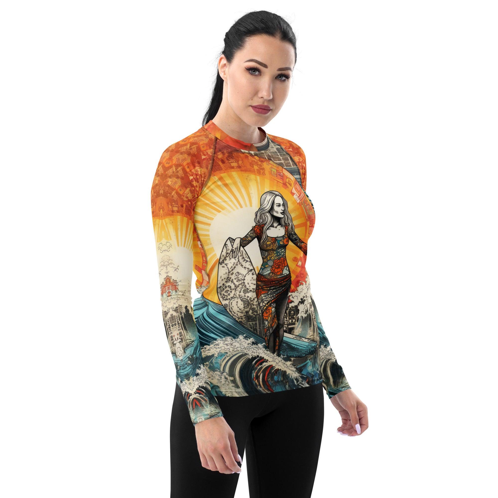 Surfing Goddess Rash Guard For Women - Beyond T-shirts