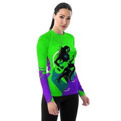 Melodic Trends Women's All-Over Print Rash Guard - Beyond T-shirts