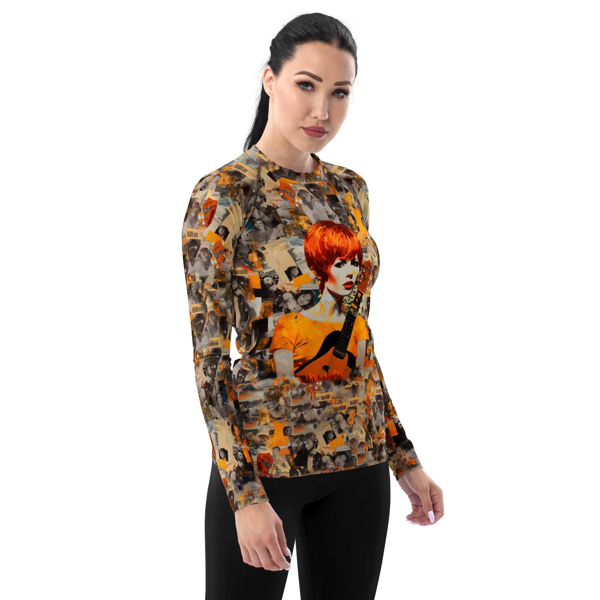 Melodic Rhythms Women's All-Over Print Rash Guard - Beyond T-shirts