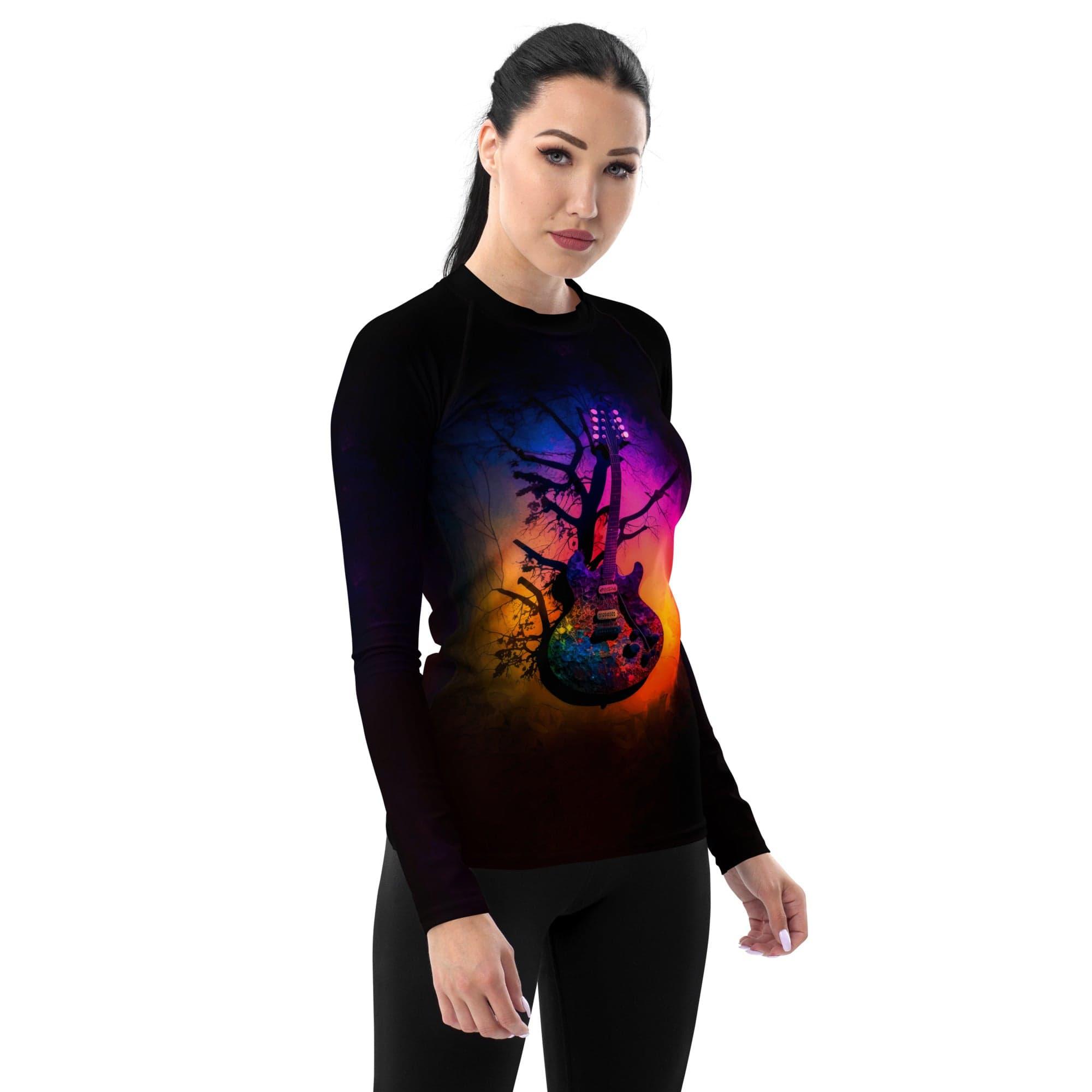 Music Muse Women's Rash Guard - Unleash Your Sonic Style - Beyond T-shirts