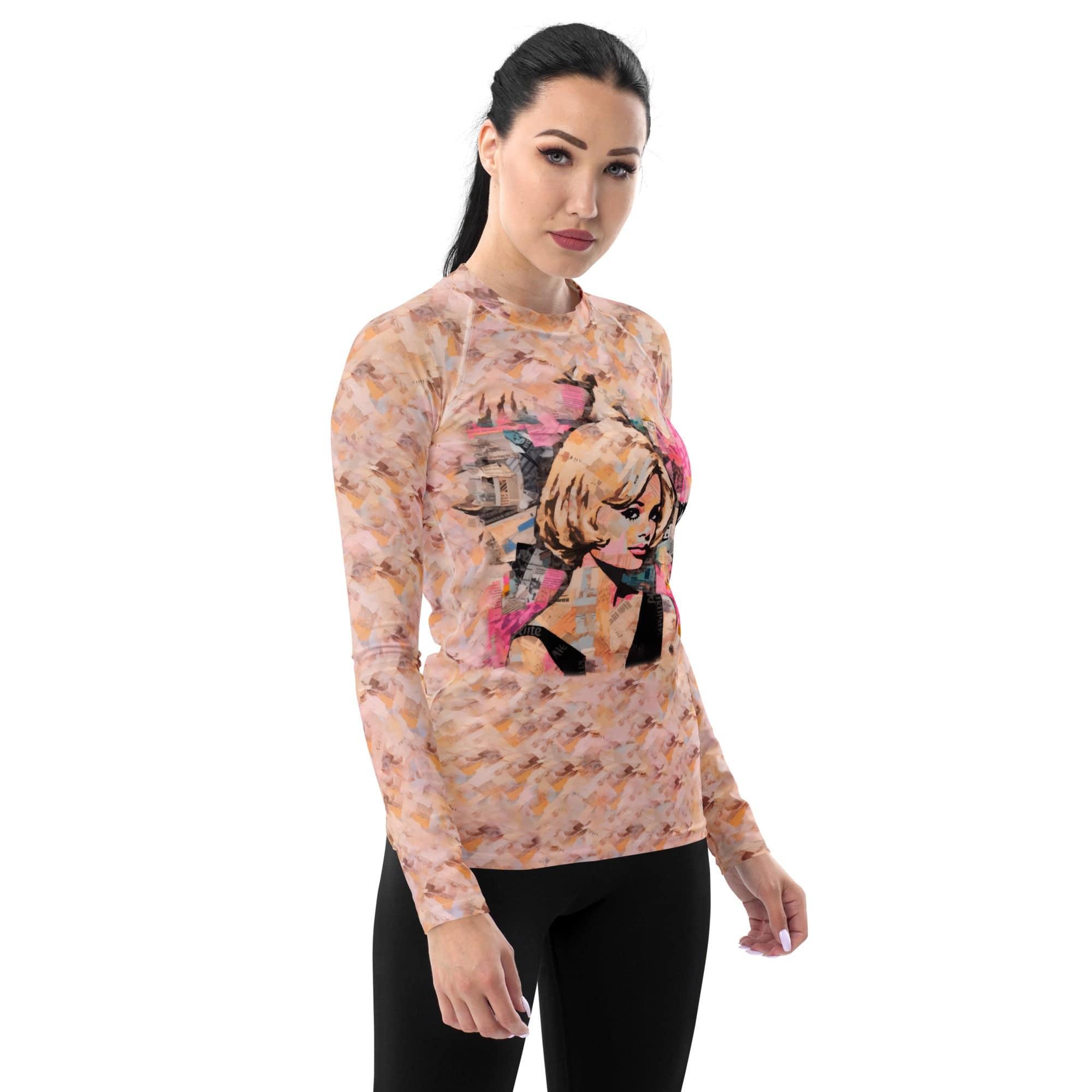 Melodies Unleashed Women's All-Over Print Rash Guard - Beyond T-shirts