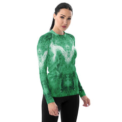 Earthly Harmony Women's All-Over Print Rash Guard - Beyond T-shirts