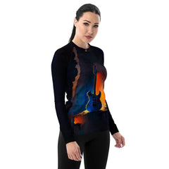 Musical Harmony Women's All-Over Print Rash Guard - Dive into Style - Beyond T-shirts