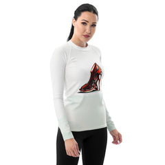 Quantum Luminance Futuristic Shoes Women's Rash Guard - Beyond T-shirts