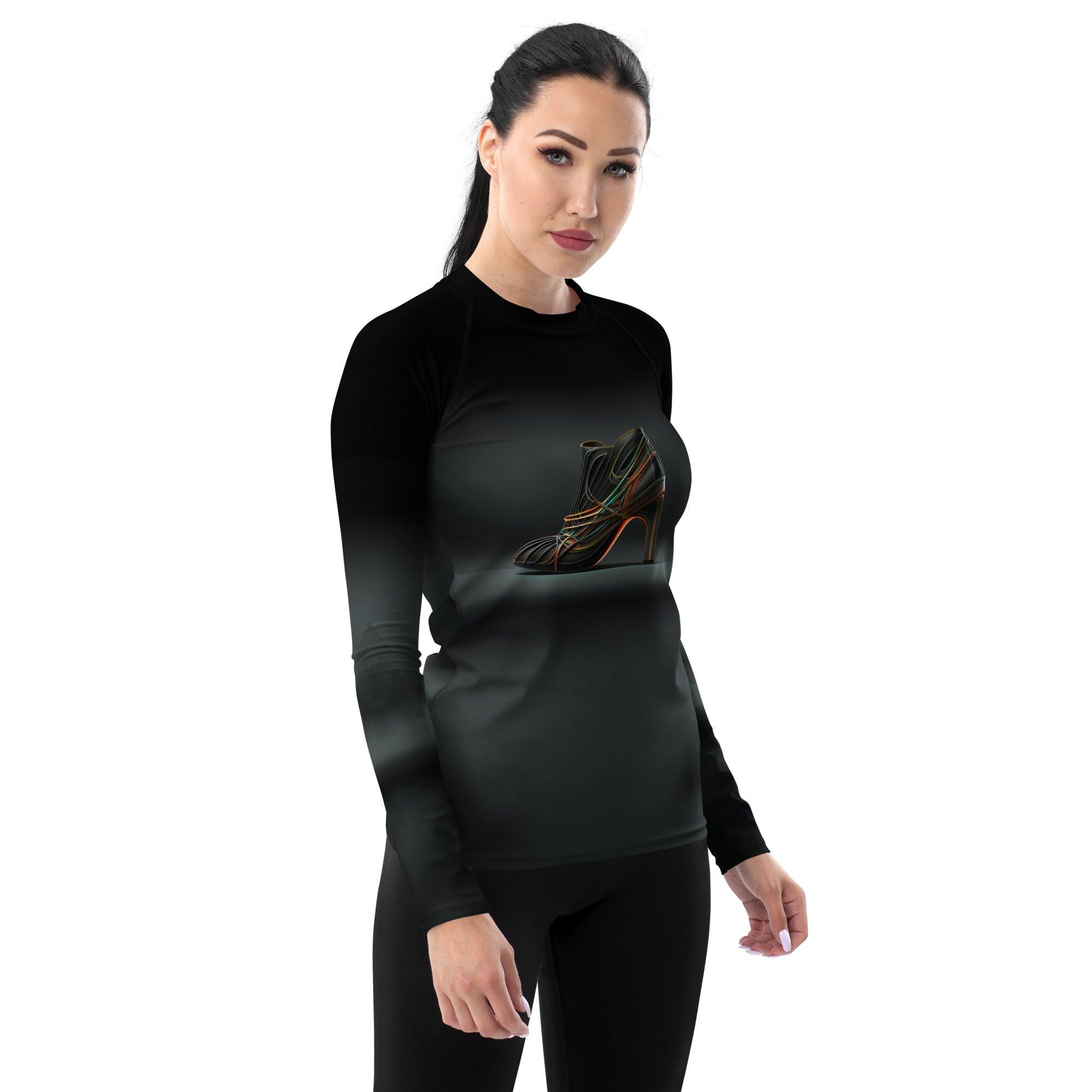 Quantum Chroma Futuristic Shoes Women's Rash Guard - Beyond T-shirts