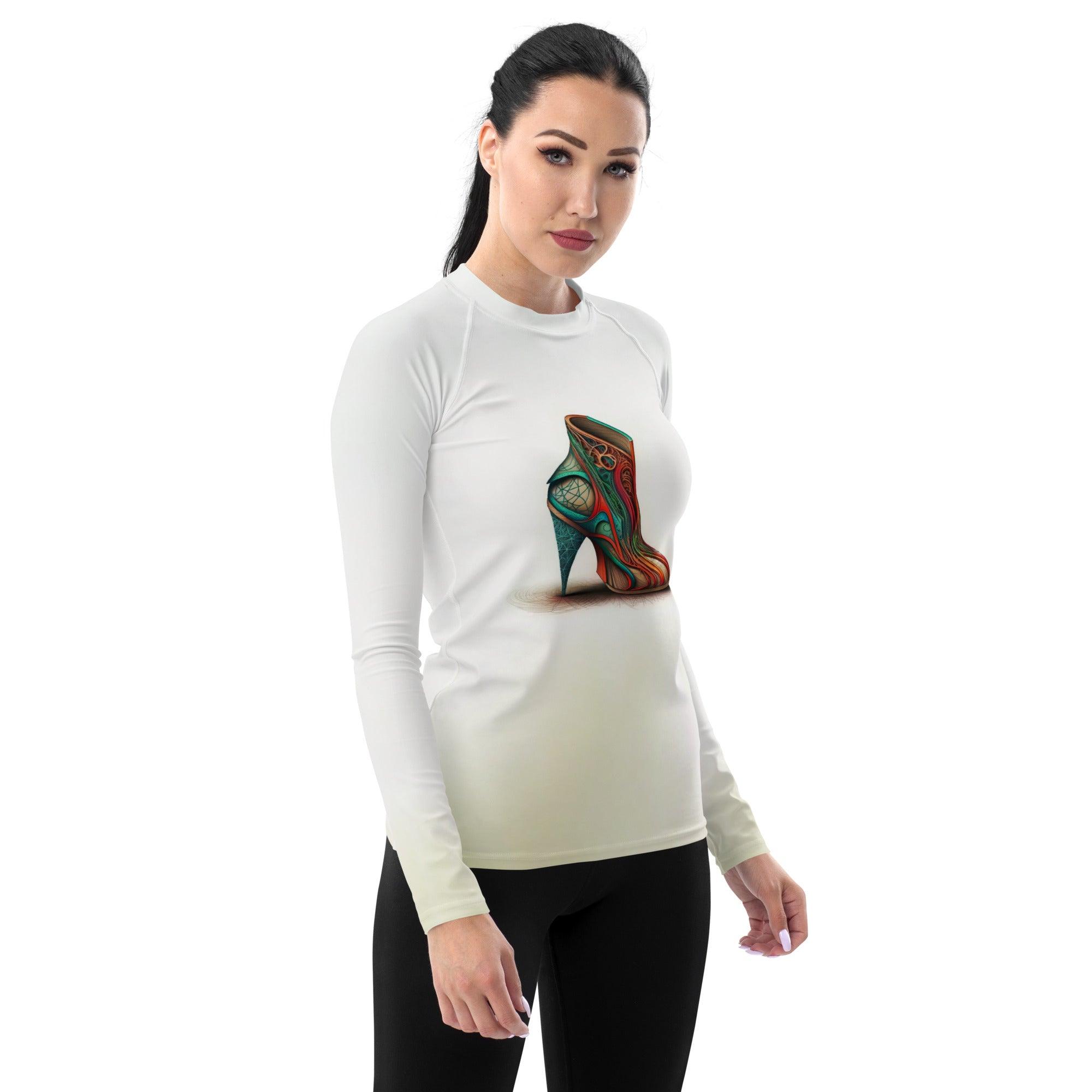 Prism Path Futuristic Shoes Women's Rash Guard - Beyond T-shirts