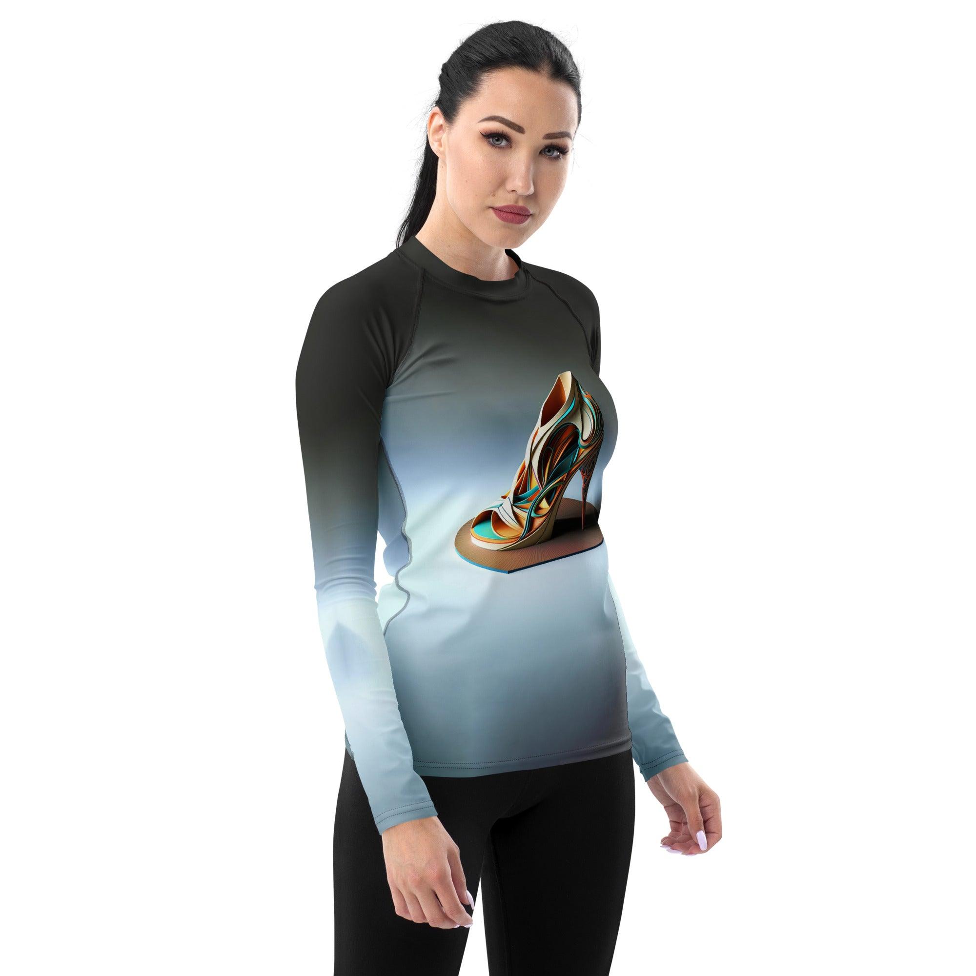 Cosmic Catalyst Futuristic Shoes Women's Rash Guard - Beyond T-shirts