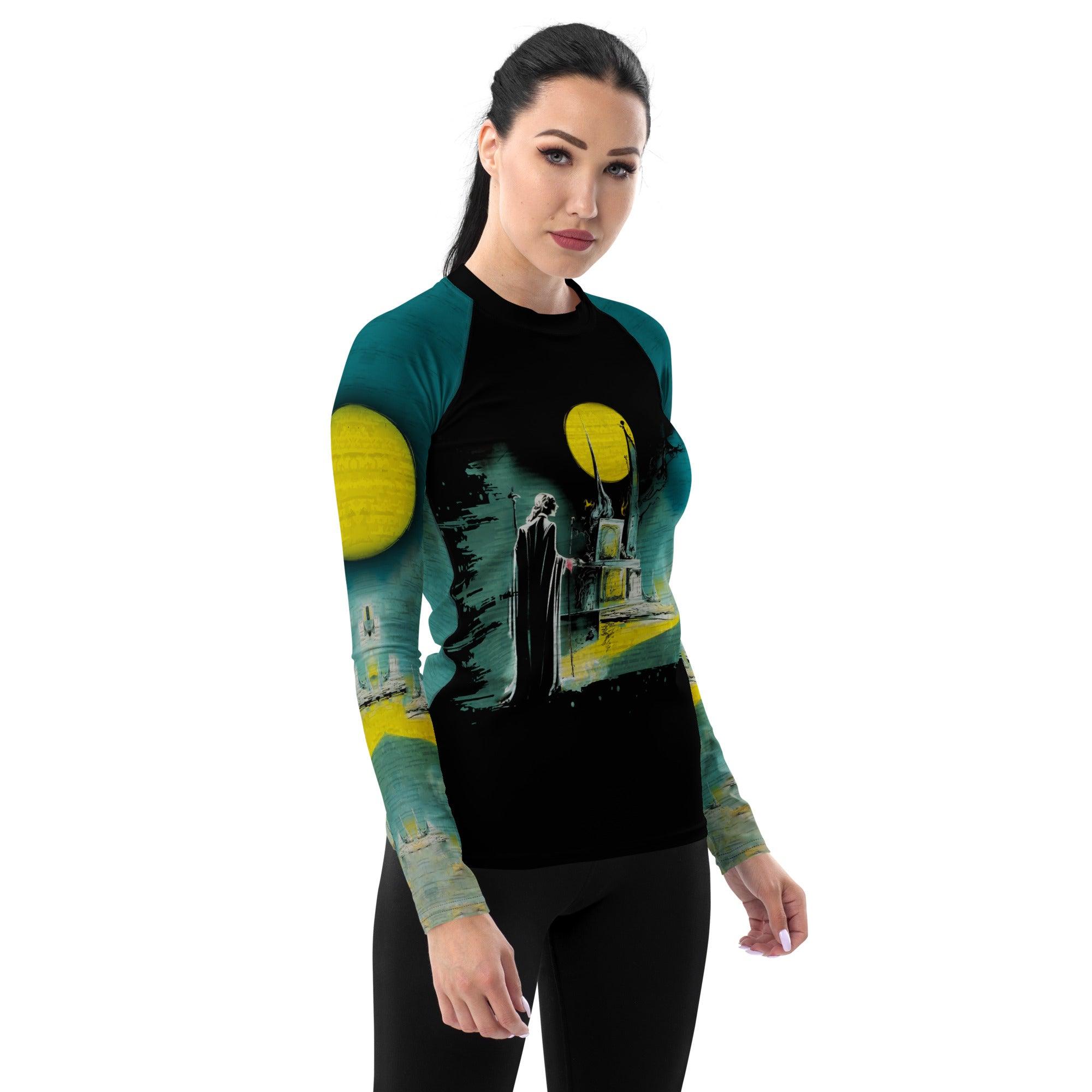 Ghoulishly Glam Halloween Women's Rash Guard - Beyond T-shirts