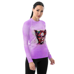 Melodic Reverie Women's All-Over Print Rash Guard - Beyond T-shirts
