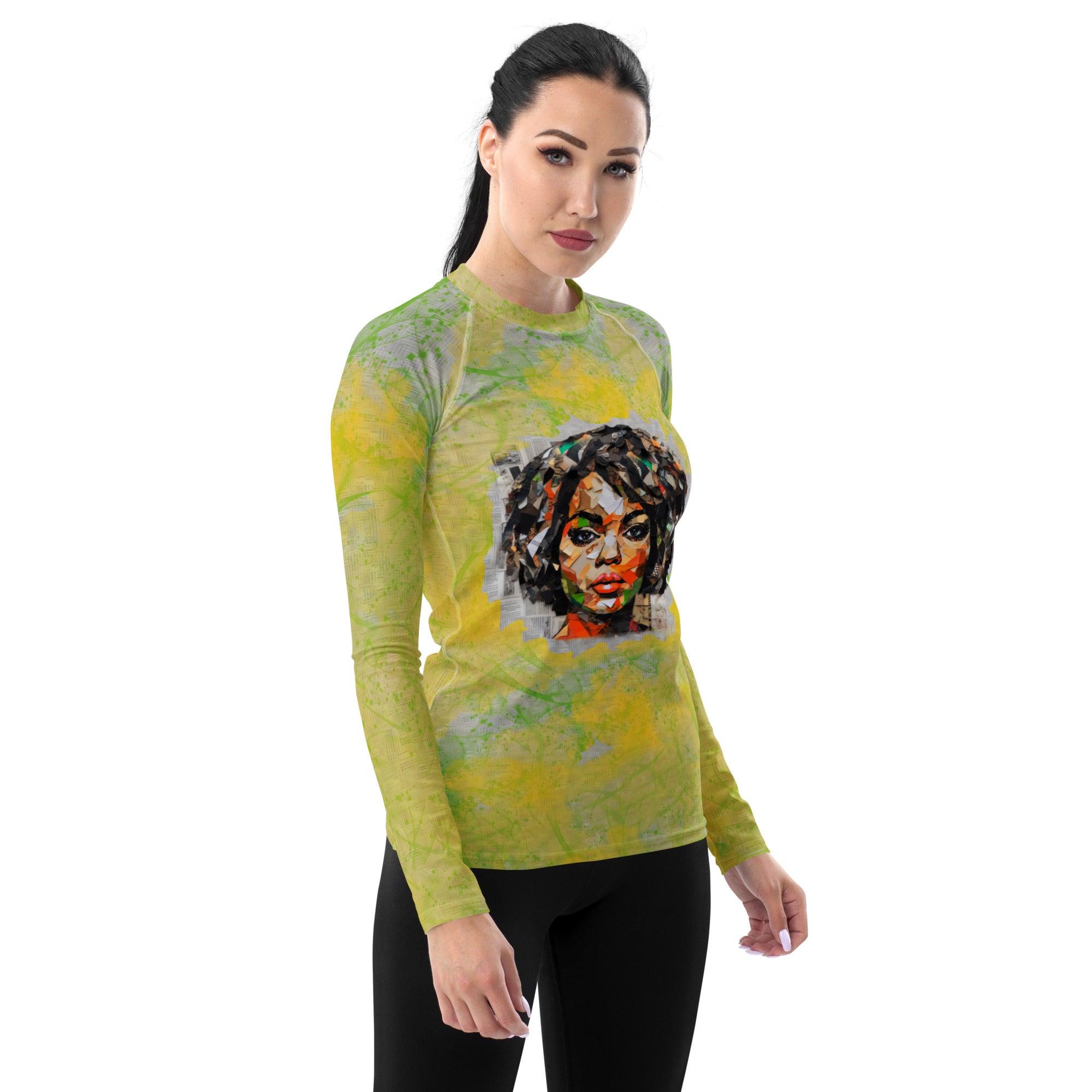 Rhythmic Guitar Groove Women's All-Over Print Rash Guard - Beyond T-shirts