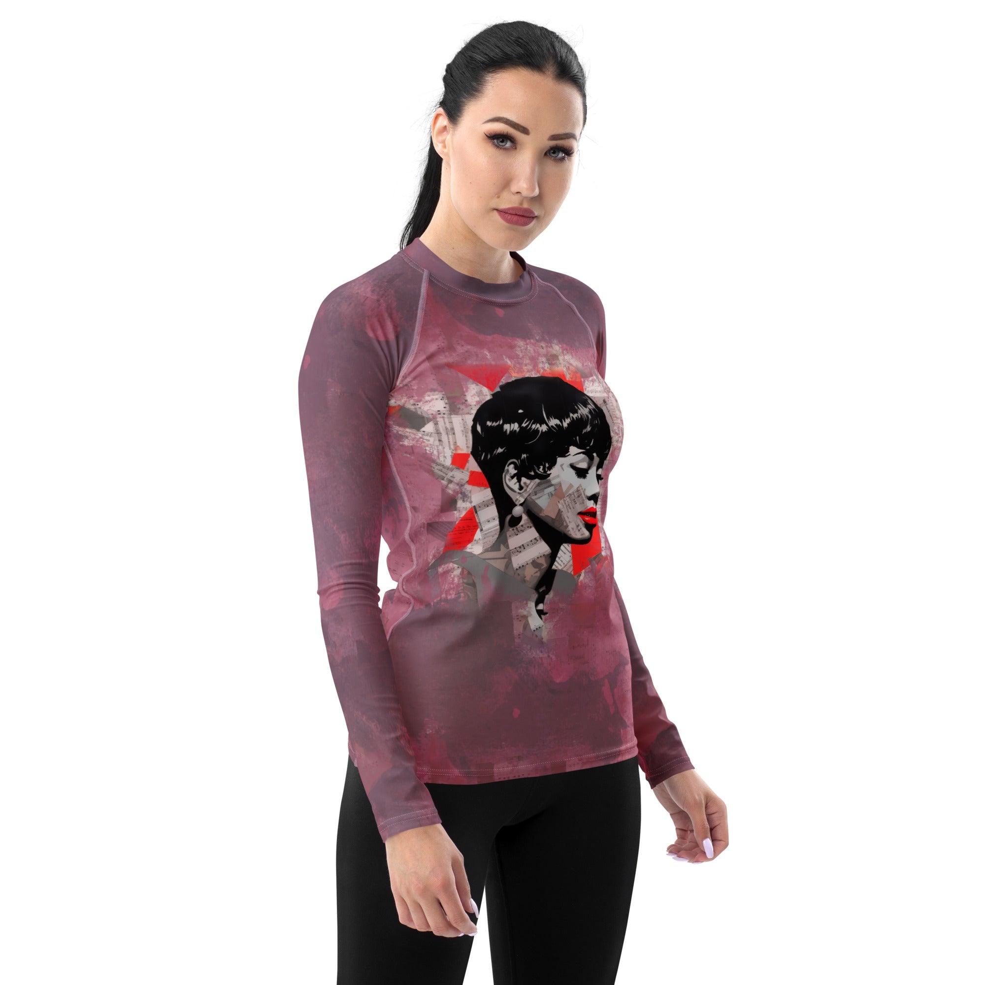 Piano Keys Elegance Women's All-Over Print Rash Guards - Beyond T-shirts