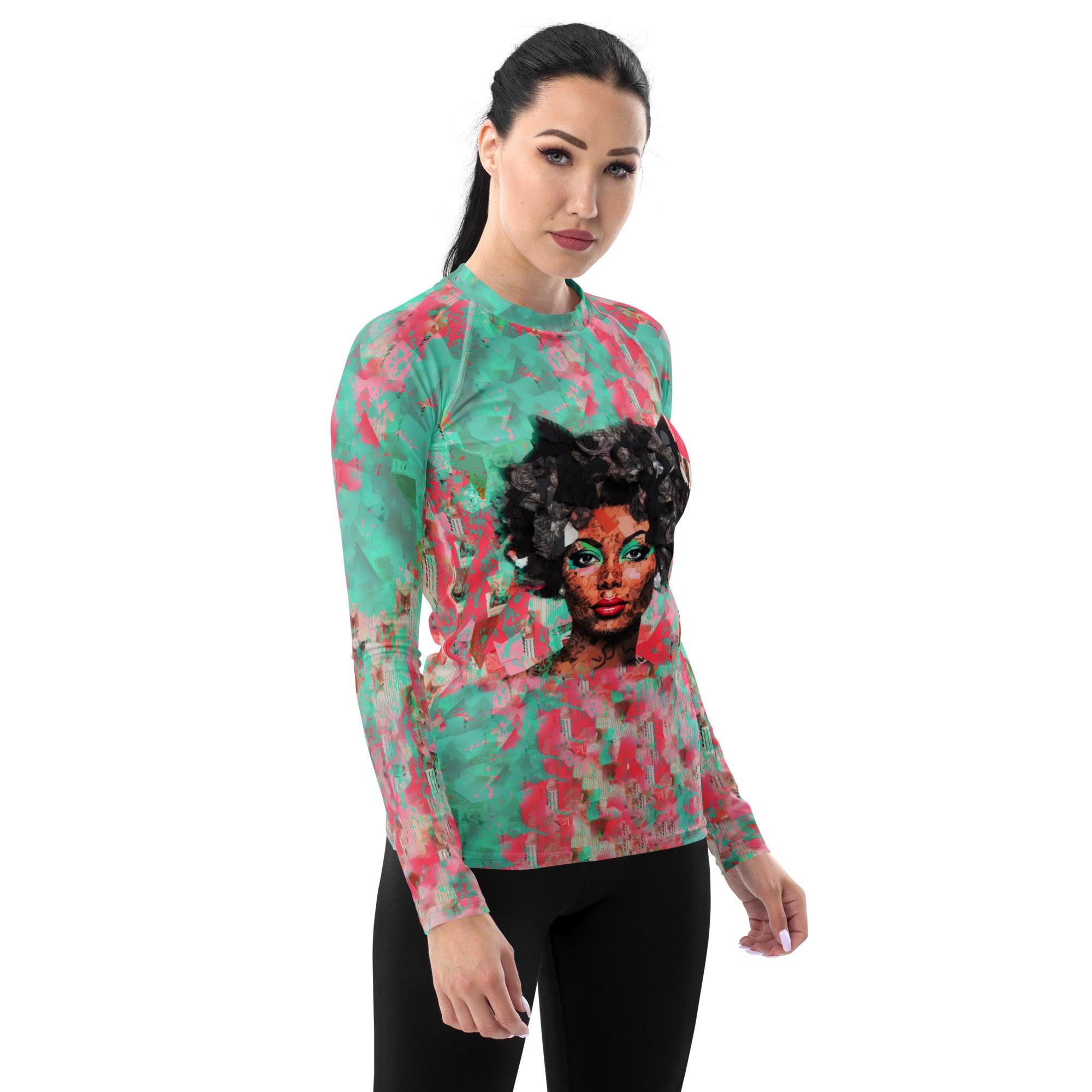 Vinyl Revival Women's All-Over Print Rash Guards - Beyond T-shirts