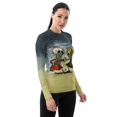 Skeletal Elegance Halloween Rash Guard - Beyond T-shirts