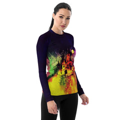 Zombie Zone Halloween Women's Rash Guard - Beyond T-shirts