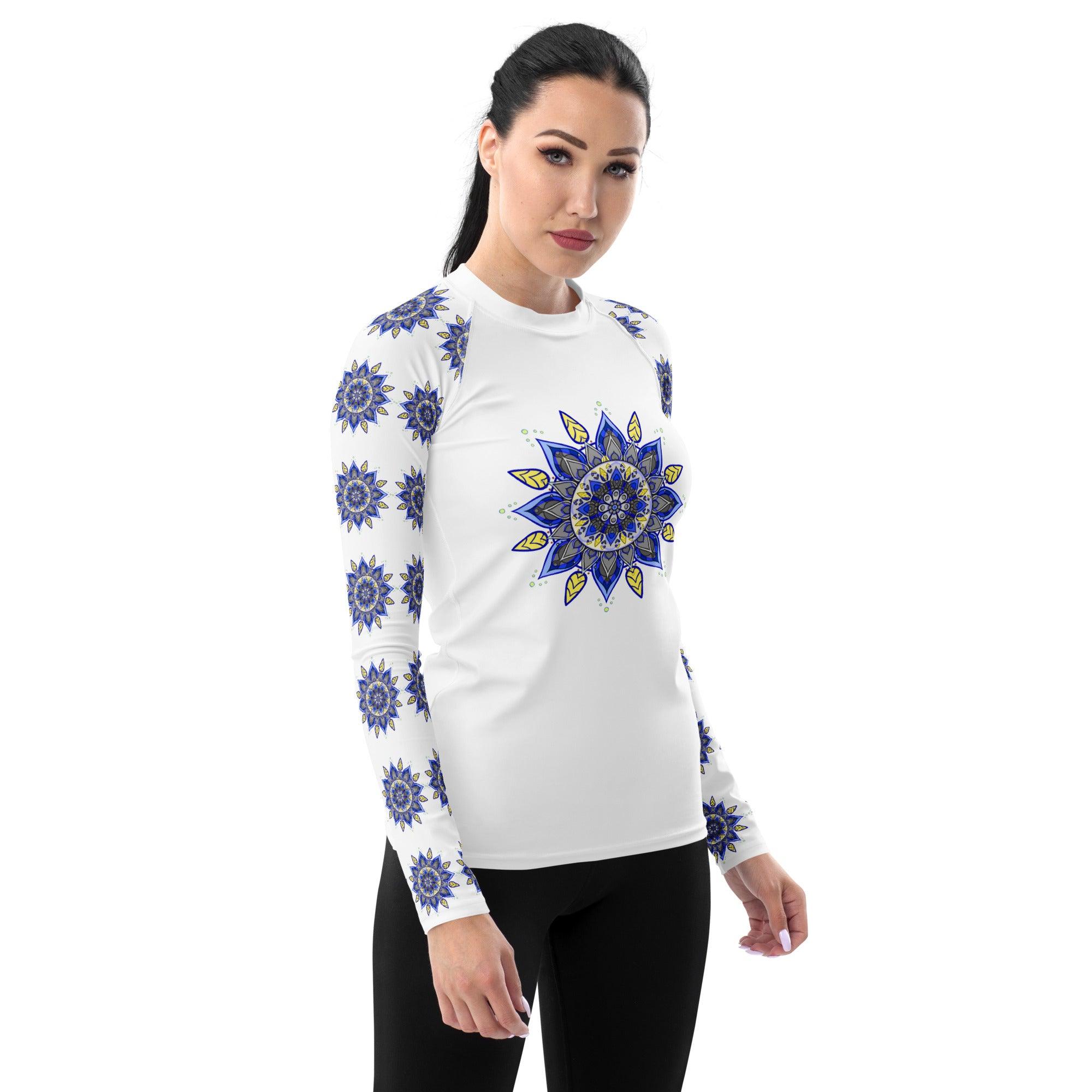 Zen Lotus Mandala Women's Rash Guard - Beyond T-shirts