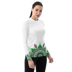 Bohemian Mandala Women's Rash Guard - Beyond T-shirts