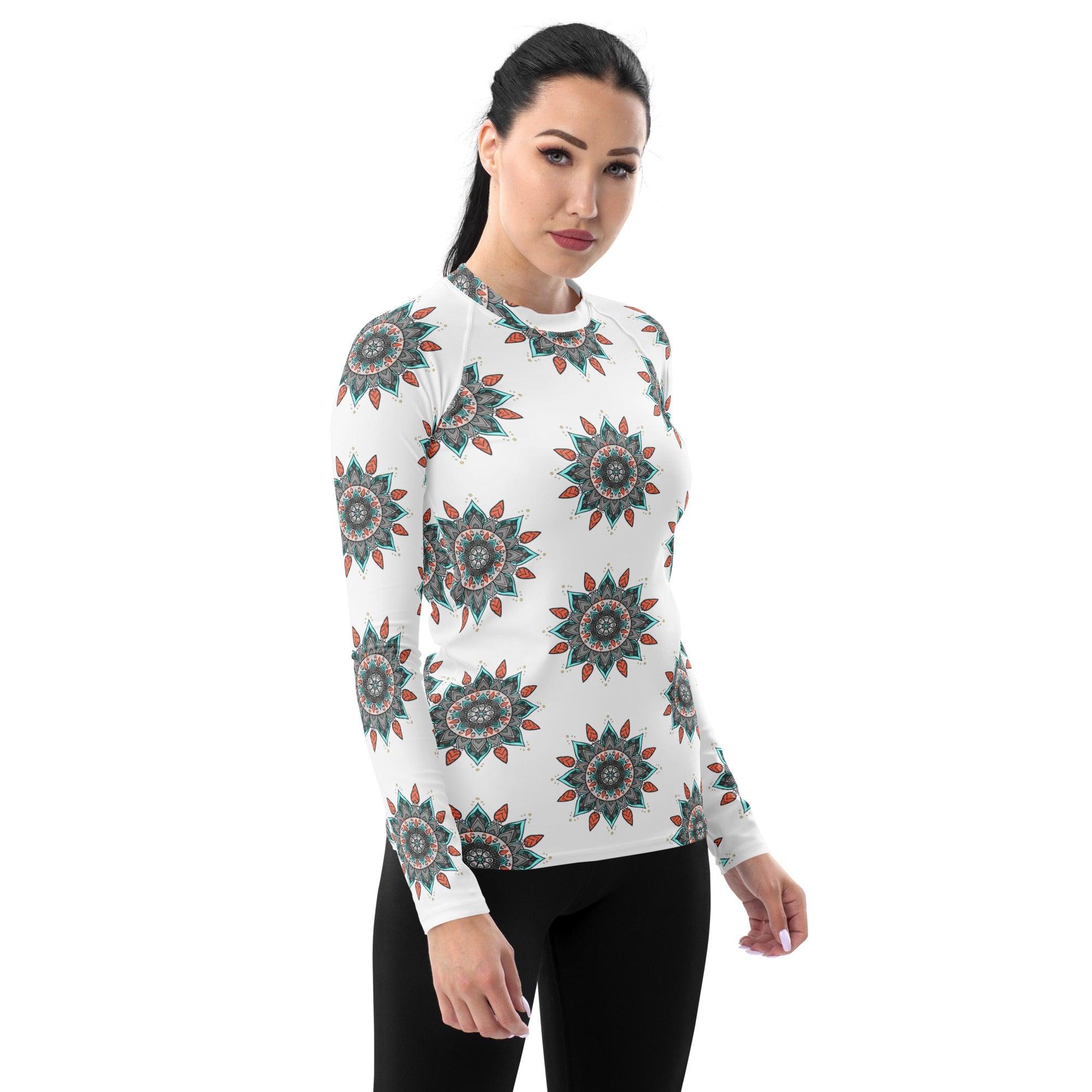 Sacred Geometry Mandala Women's Rash Guard - Beyond T-shirts