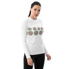 Zen Lotus Mandala Women's Rash Guard - Beyond T-shirts