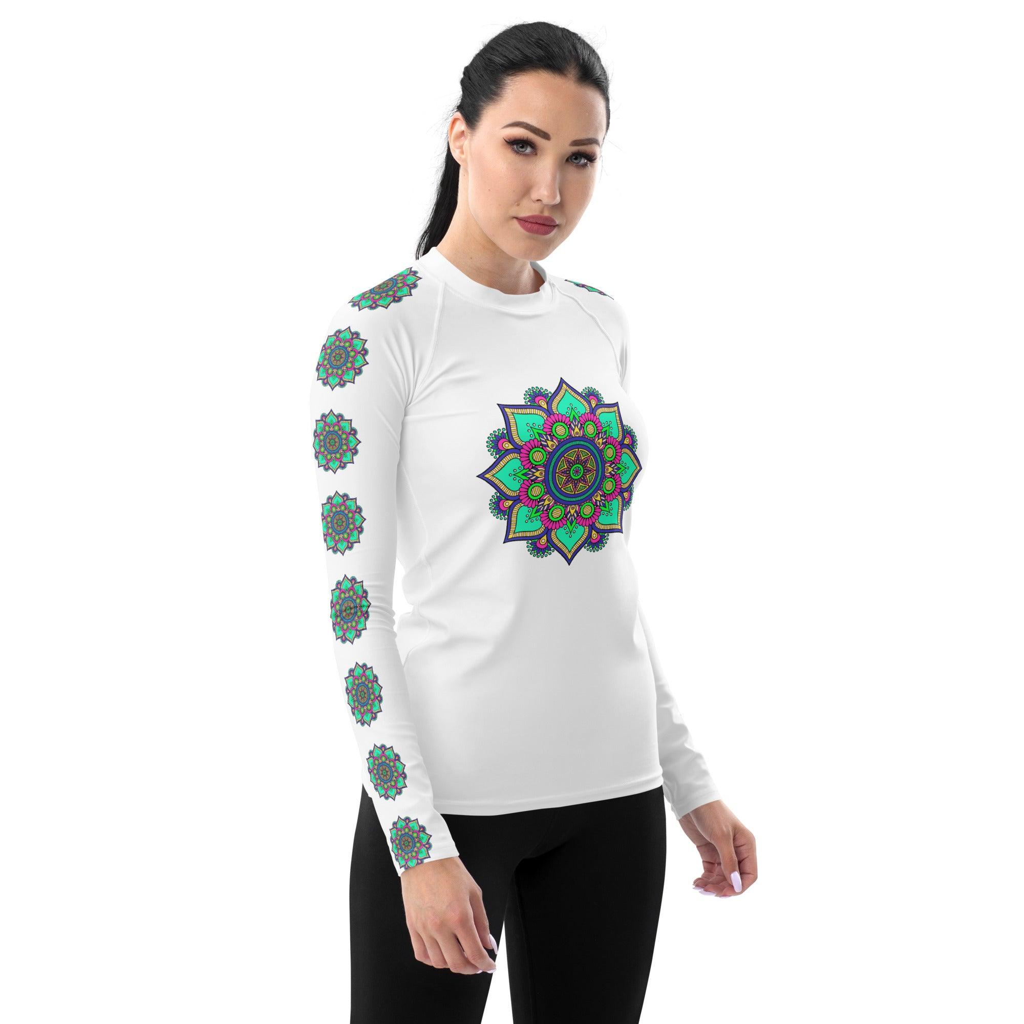 Bohemian Mandala Women's Rash Guard - Beyond T-shirts