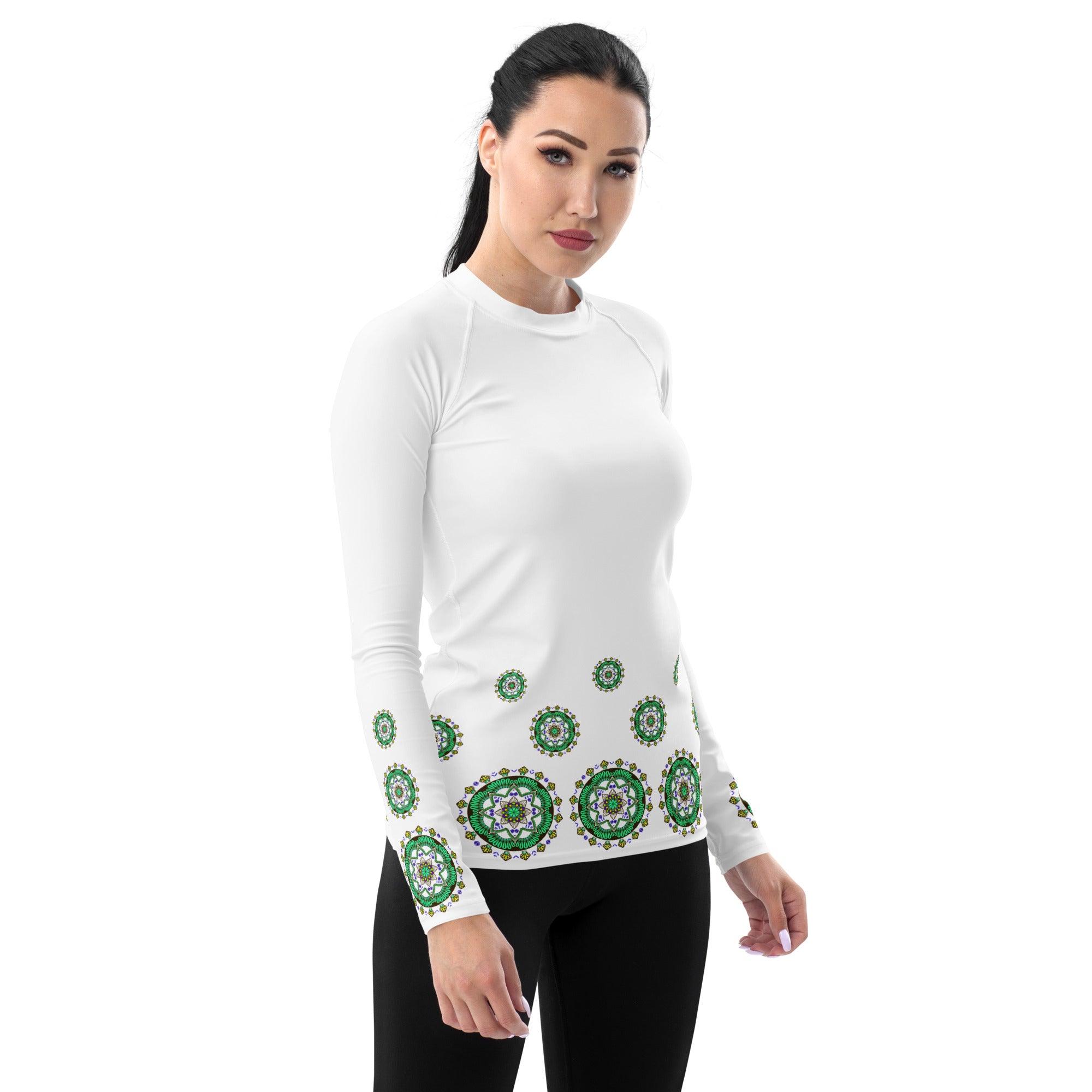 Sacred Geometry Mandala Women's Rash Guard - Beyond T-shirts