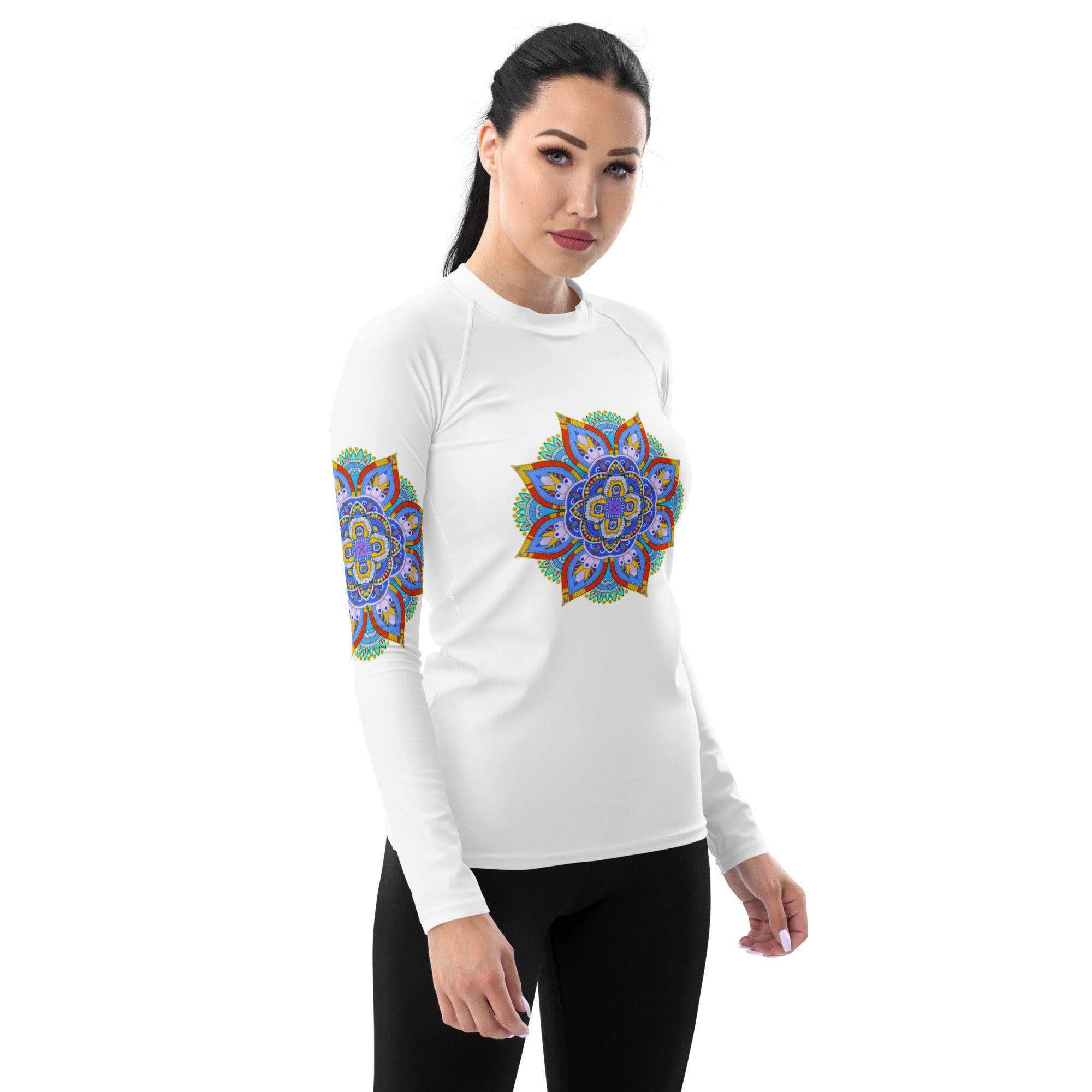 Seaside Mandala Women's Rash Guard - Beyond T-shirts