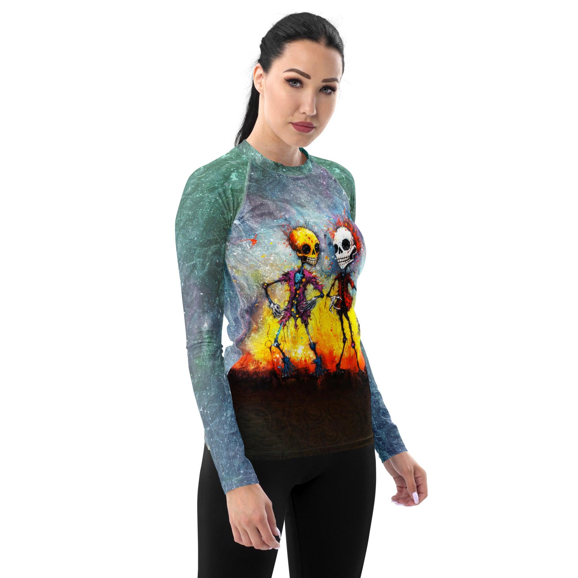 Spooky Haunted House All-Over Print Rash Guard - Beyond T-shirts